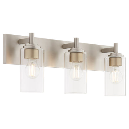 Quorum  Fallstaff 3 Light Vanity Wall Mount -Satin Nickel 5200-3-65