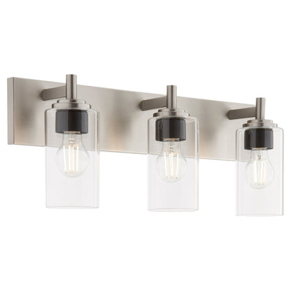 Quorum  Fallstaff 3 Light Vanity Wall Mount -Satin Nickel 5200-3-65