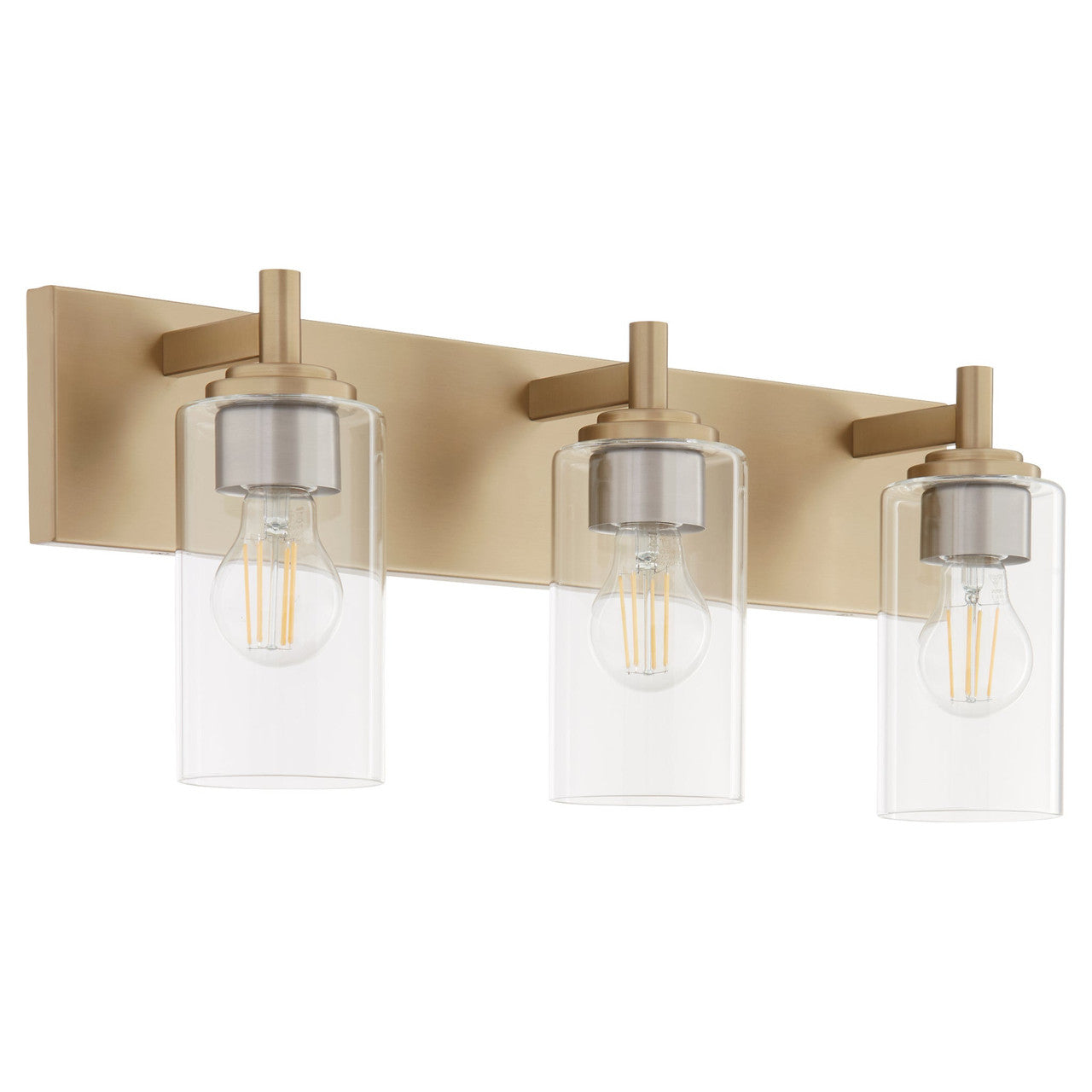 Quorum  Fallstaff 3 Light Vanity Wall Mount - Aged Brass 5200-3-80