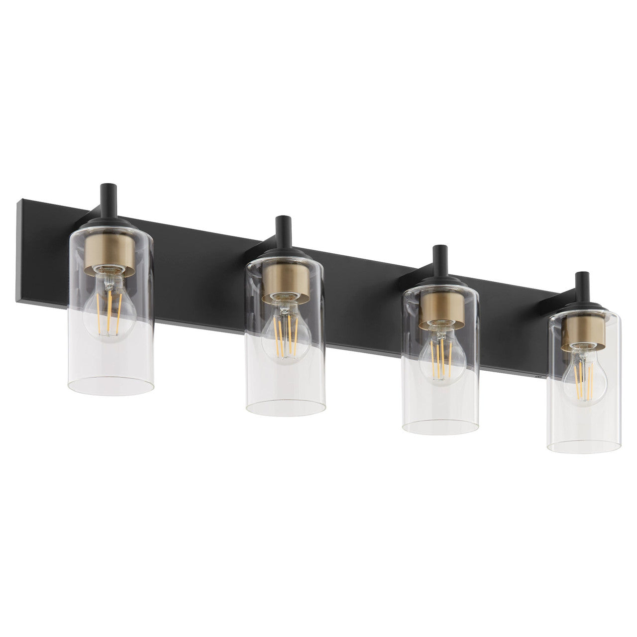 Quorum  Fallstaff 4 Light Vanity Wall Mount - Matte Black 5200-4-59