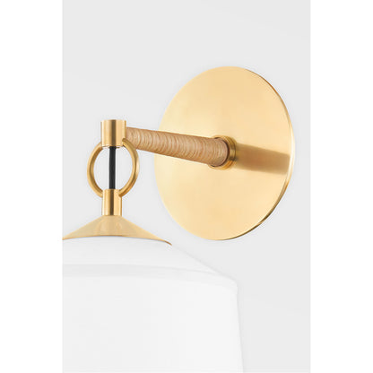 Hudson Valley Lighting White Plains Wall Sconce in Aged Brass 5200-AGB