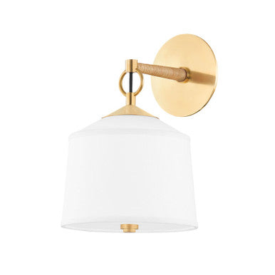 Hudson Valley Lighting White Plains Wall Sconce in Aged Brass 5200-AGB