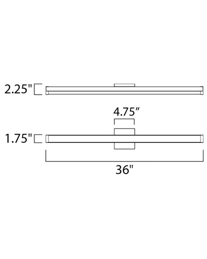 Maxim Spec 36" LED Bath Vanity in Satin Nickel 52006SN