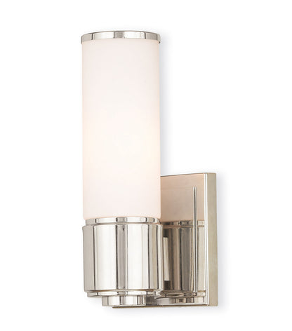 Livex Lighting Weston Collection 1 Light PN Wall Sconce/ Bath Light in Polished Nickel 52121-35