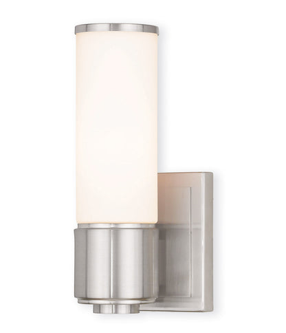 Livex Lighting Weston Collection 1 Light BN Wall Sconce/ Bath Light in Brushed Nickel 52121-91