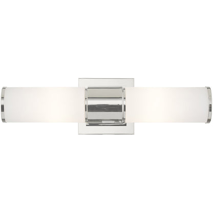 Livex Lighting Weston Collection 2 Light PN Wall Sconce/ Bath Light in Polished Nickel 52122-35