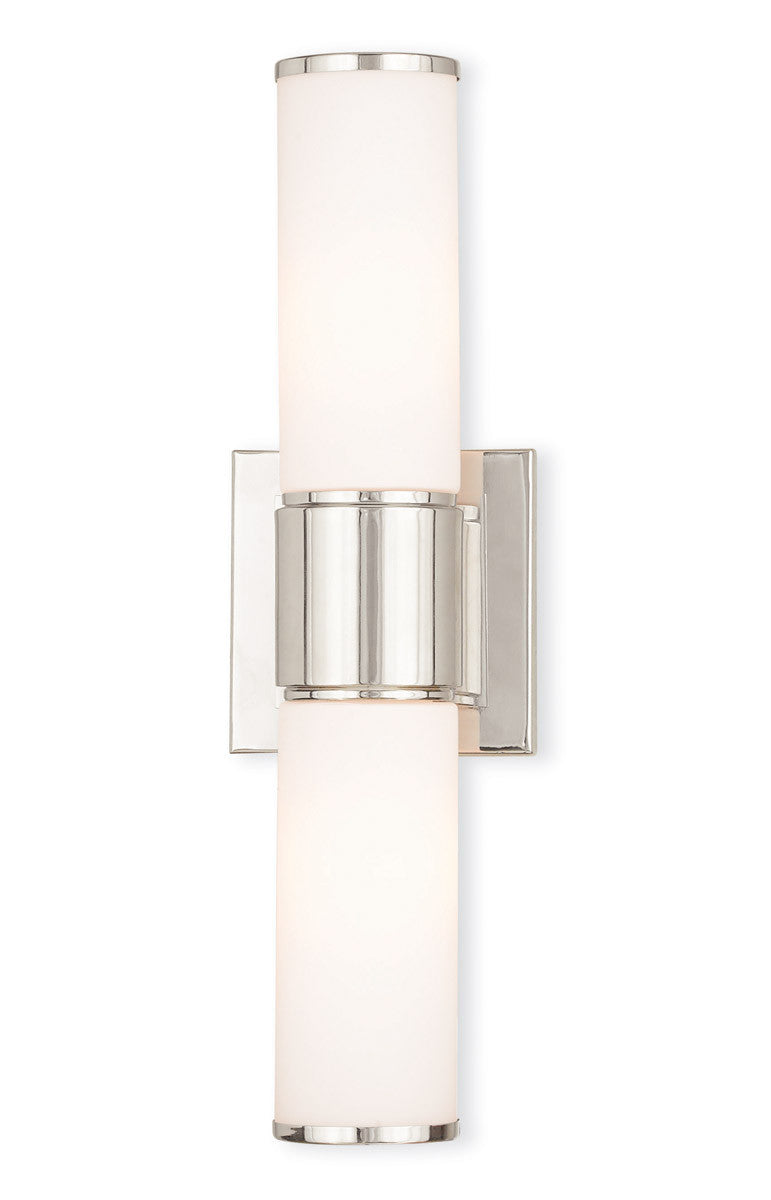 Livex Lighting Weston Collection 2 Light PN Wall Sconce/ Bath Light in Polished Nickel 52122-35