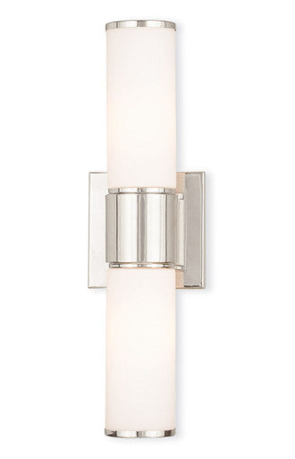 Livex Lighting Weston Collection 2 Light PN Wall Sconce/ Bath Light in Polished Nickel 52122-35