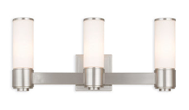 Livex Lighting Weston Collection 3 Light BN Wall Sconce/ Bath Light in Brushed Nickel 52123-91