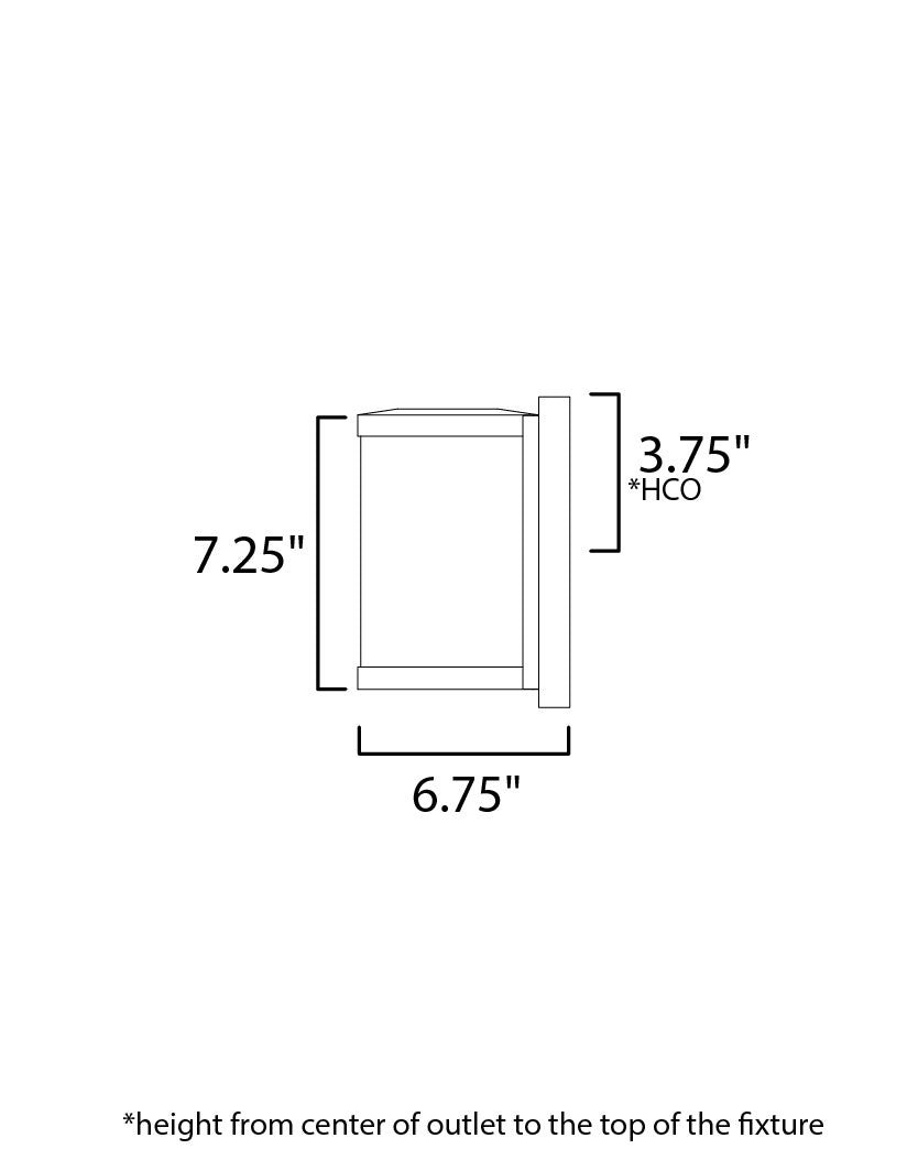 Maxim Barrel Small LED Outdoor Wall Sconce in Black 52125WTBK