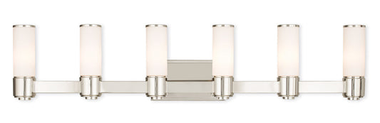 Livex Lighting Weston Collection 6 Light PN Wall Sconce/ Bath Light in Polished Nickel 52126-35