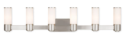 Livex Lighting Weston Collection 6 Light BN Wall Sconce/ Bath Light in Brushed Nickel 52126-91