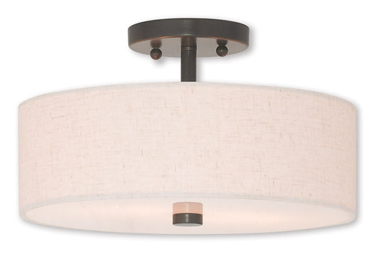 Livex Lighting Meridian Collection 2 Light English Bronze Ceiling Mount in English Bronze 52134-92