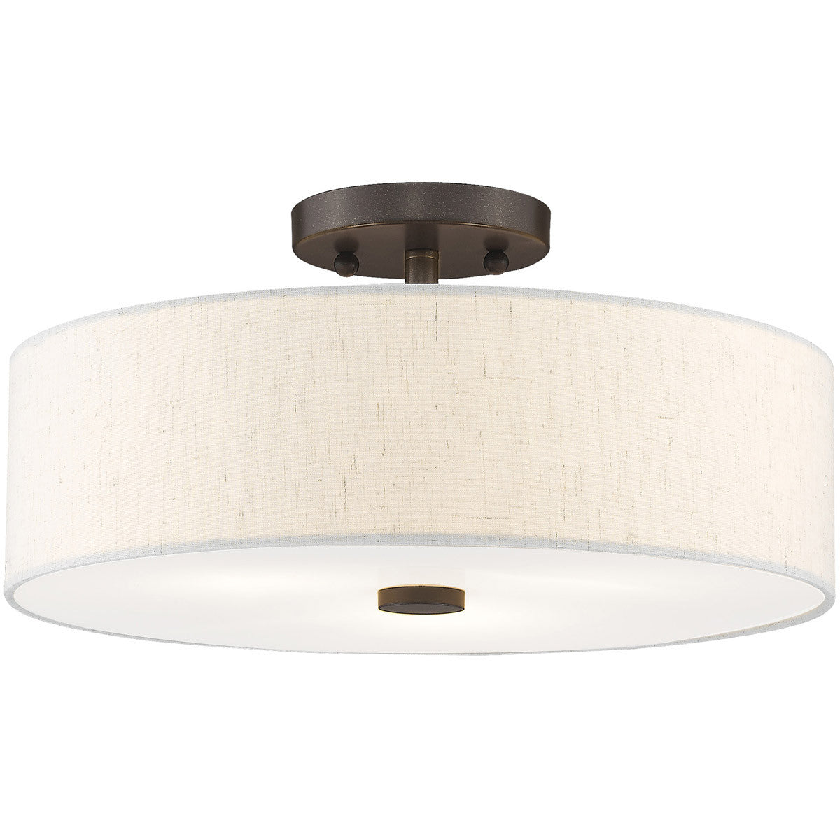 Livex Lighting Meridian Collection 3 Light English Bronze Ceiling Mount in English Bronze 52135-92