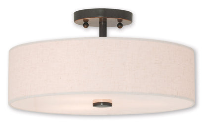 Livex Lighting Meridian Collection 3 Light English Bronze Ceiling Mount in English Bronze 52135-92