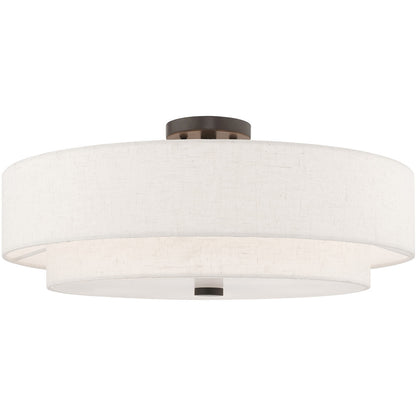 Livex Lighting Meridian Collection 5 Lt English Bronze Ceiling Mount in English Bronze 52139-92