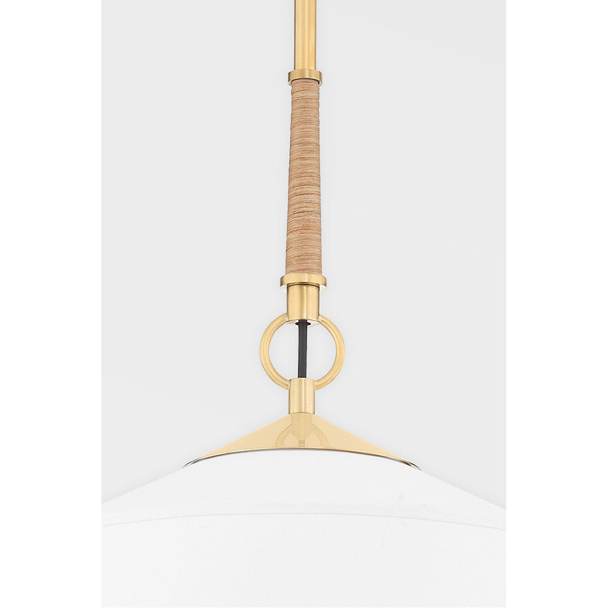 Hudson Valley Lighting White Plains Pendant in Aged Brass 5214-AGB