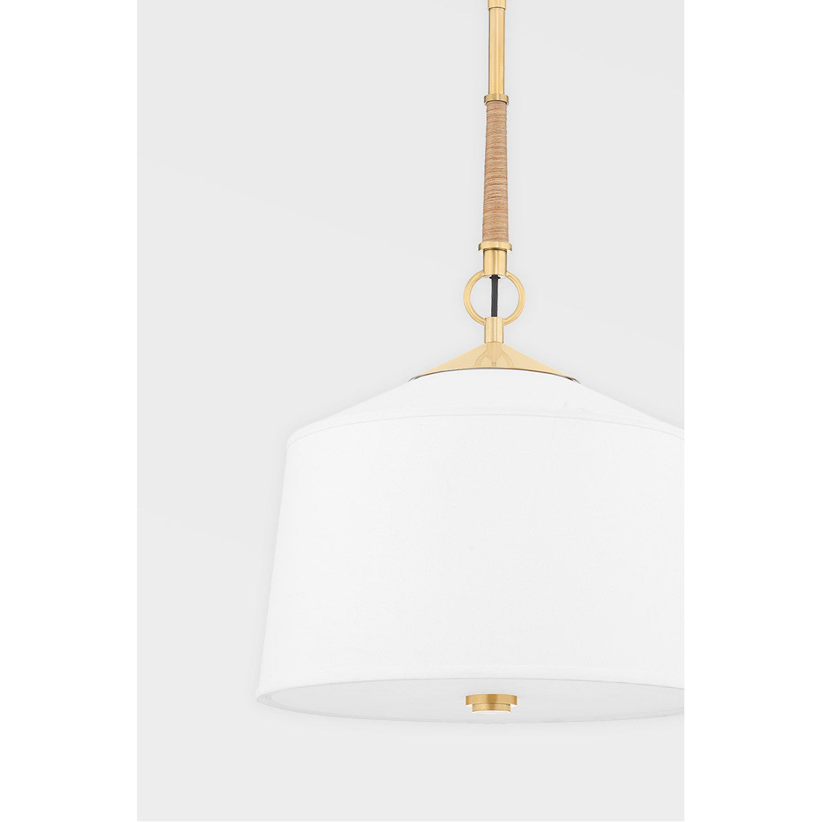 Hudson Valley Lighting White Plains Pendant in Aged Brass 5214-AGB