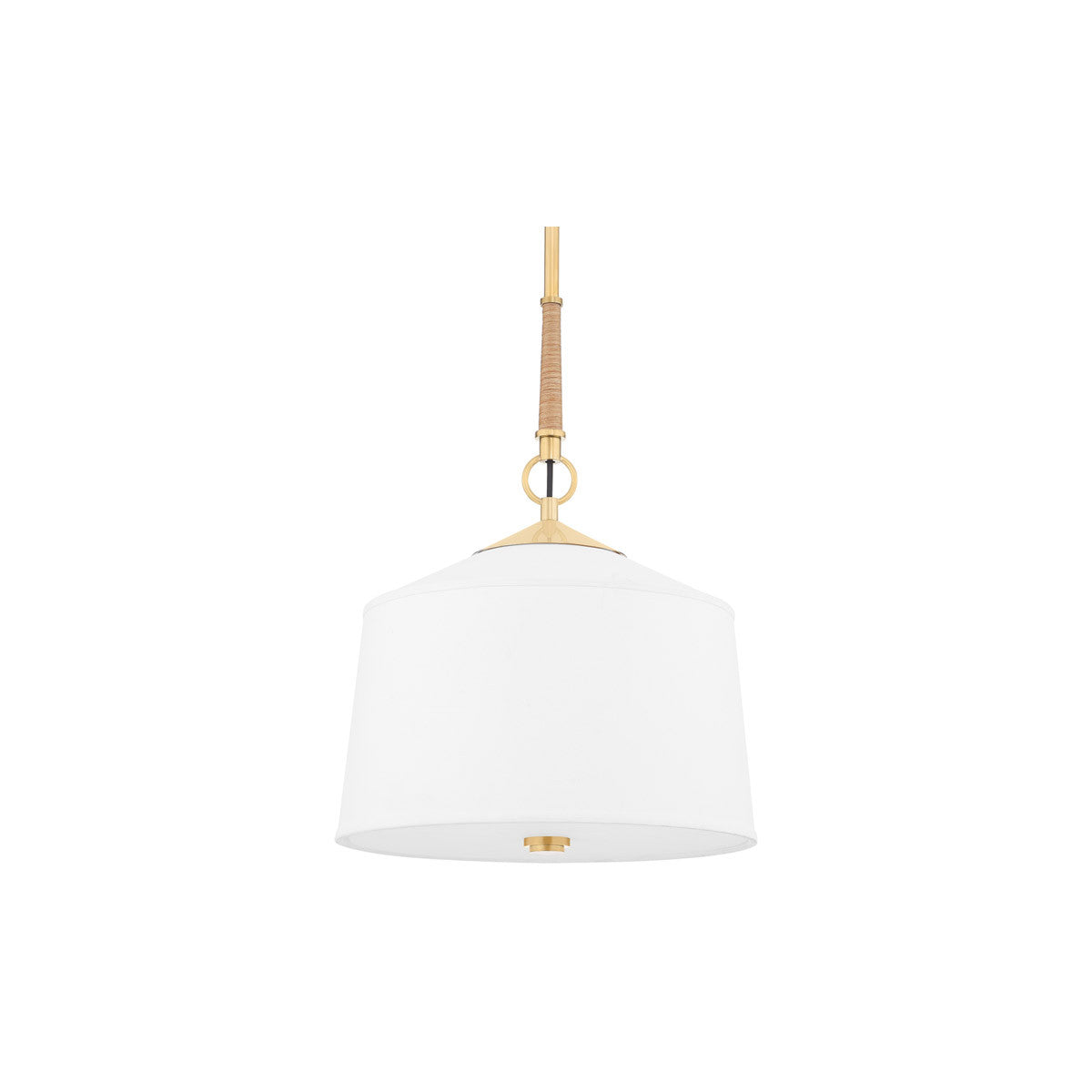 Hudson Valley LightingWhite Plains 1 Light PendantAged Brass 5214-AGB