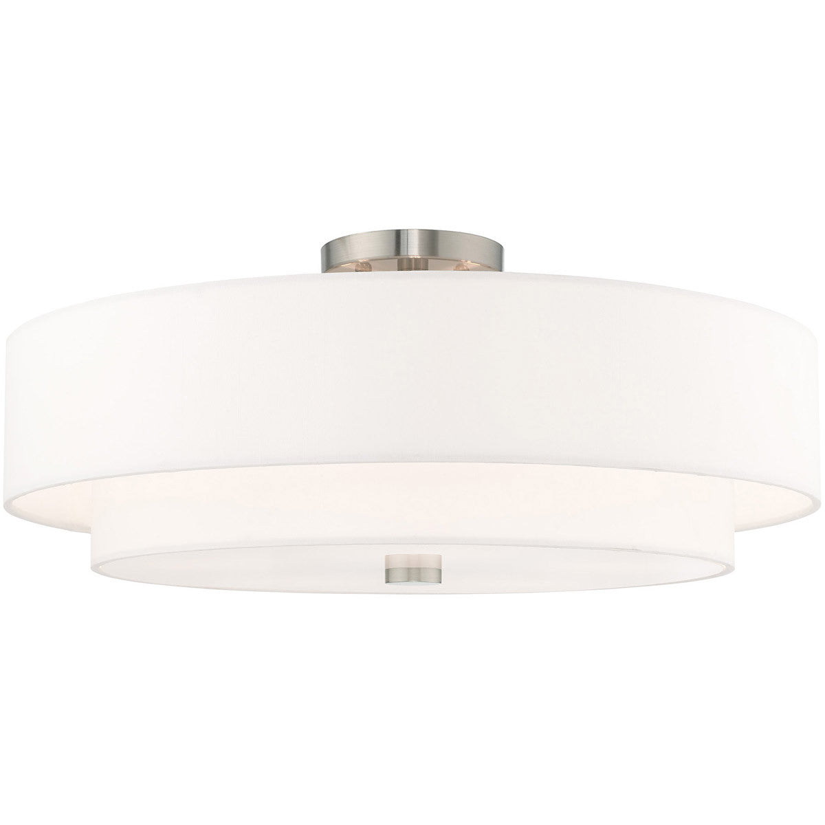 Livex Lighting Meridian Collection 5 Lt Brushed Nickel Ceiling Mount in Brushed Nickel 52140-91