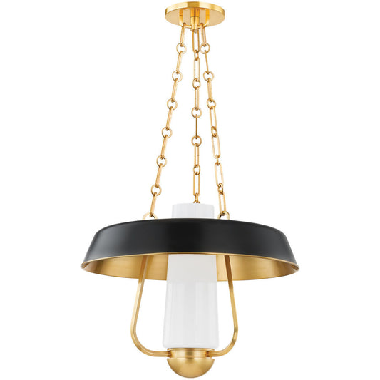 Hudson Valley Lighting Provincetown Lantern in Aged Brass/soft Black 5218-AGB/SBK