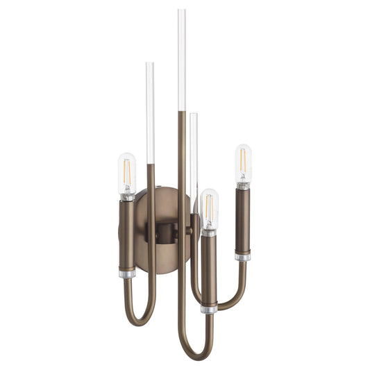 Quorum  Summit 3 Light Wall Mount -Dark Brass  5223-3-81