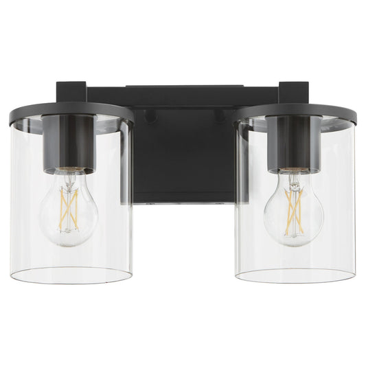 Quorum  Bolton 2 Light Vanity Wall Mount - Matte Black 523-2-59