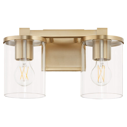 Quorum  Bolton 2 Light Vanity Wall Mount - Aged Brass 523-2-80