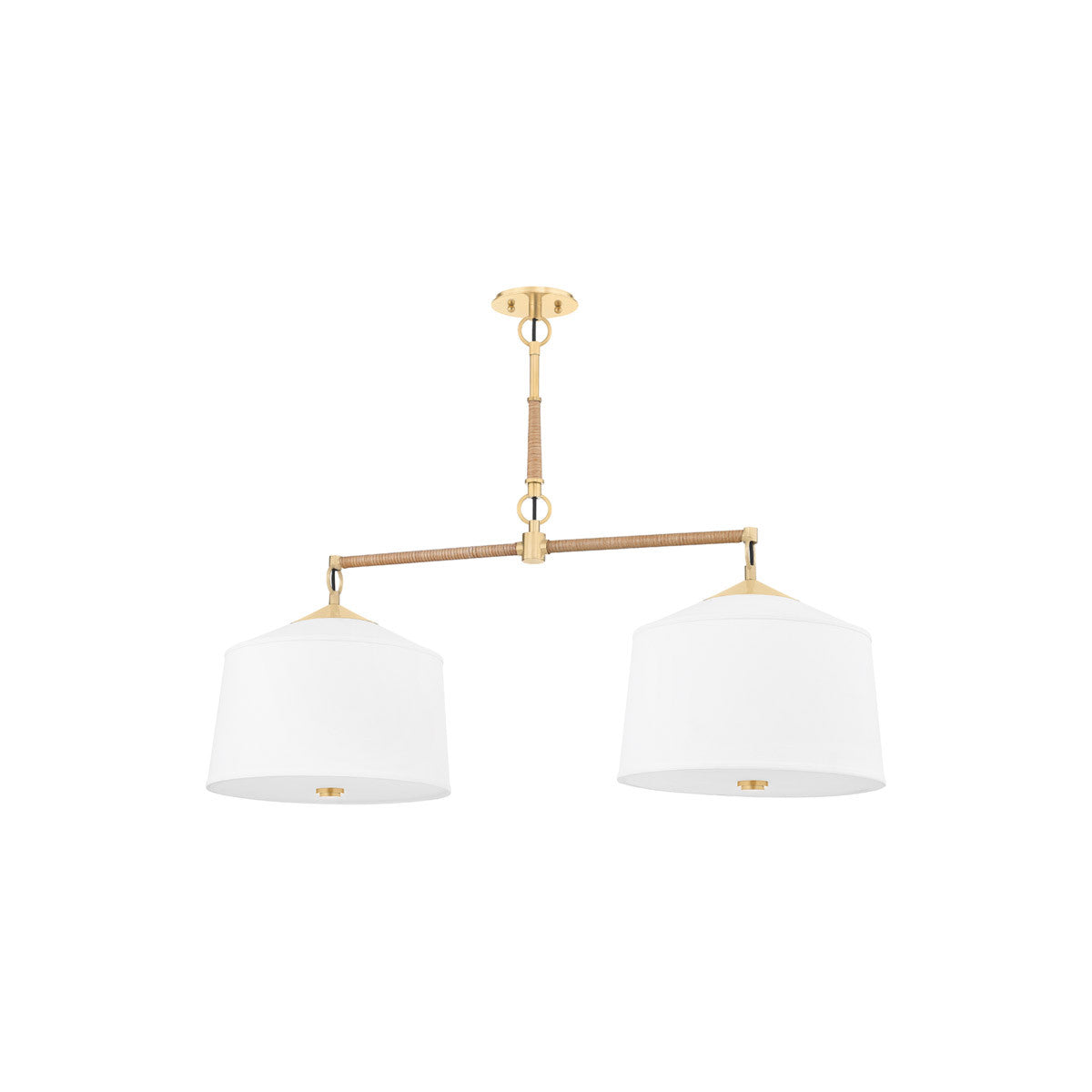 Hudson Valley LightingWhite Plains 2 Light IslandAged Brass 5240-AGB