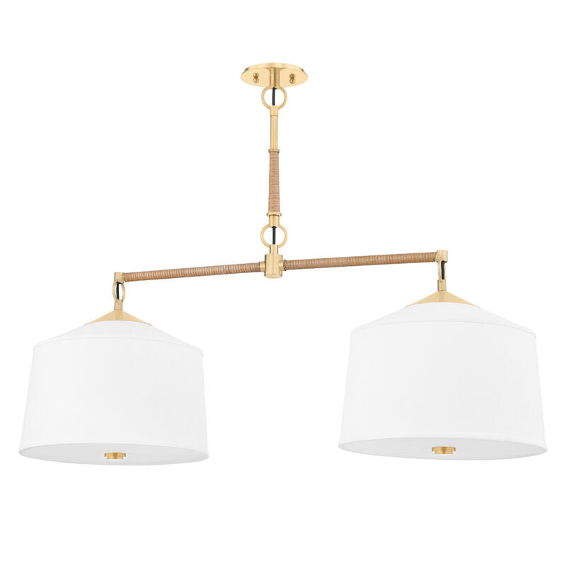 Hudson Valley Lighting White Plains Linear in Aged Brass 5240-AGB