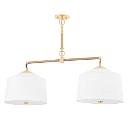 Hudson Valley Lighting White Plains Linear in Aged Brass 5240-AGB