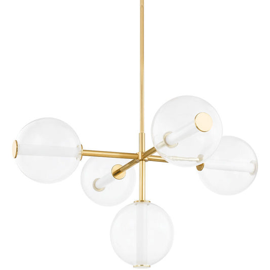 Hudson Valley Lighting Richford Chandelier in Aged Brass 5248-AGB