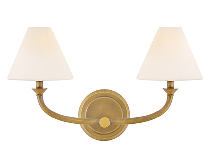 Hinkley Lighting Greta Small Two Light Vanity in Heritage Brass 52492HB-OP