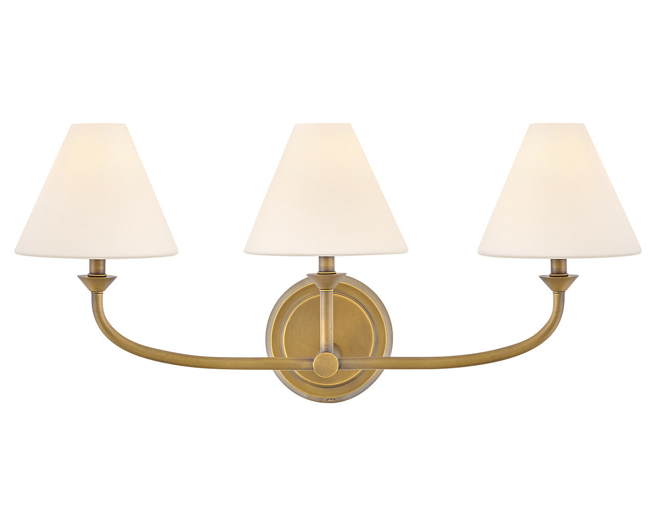 Hinkley Lighting Greta Medium Three Light Vanity in Heritage Brass 52493HB-OP