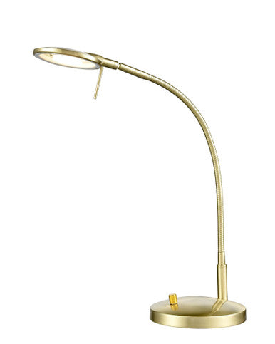 Arnsberg Dessau Flex LED Desk Lamp in Satin Brass 525840108