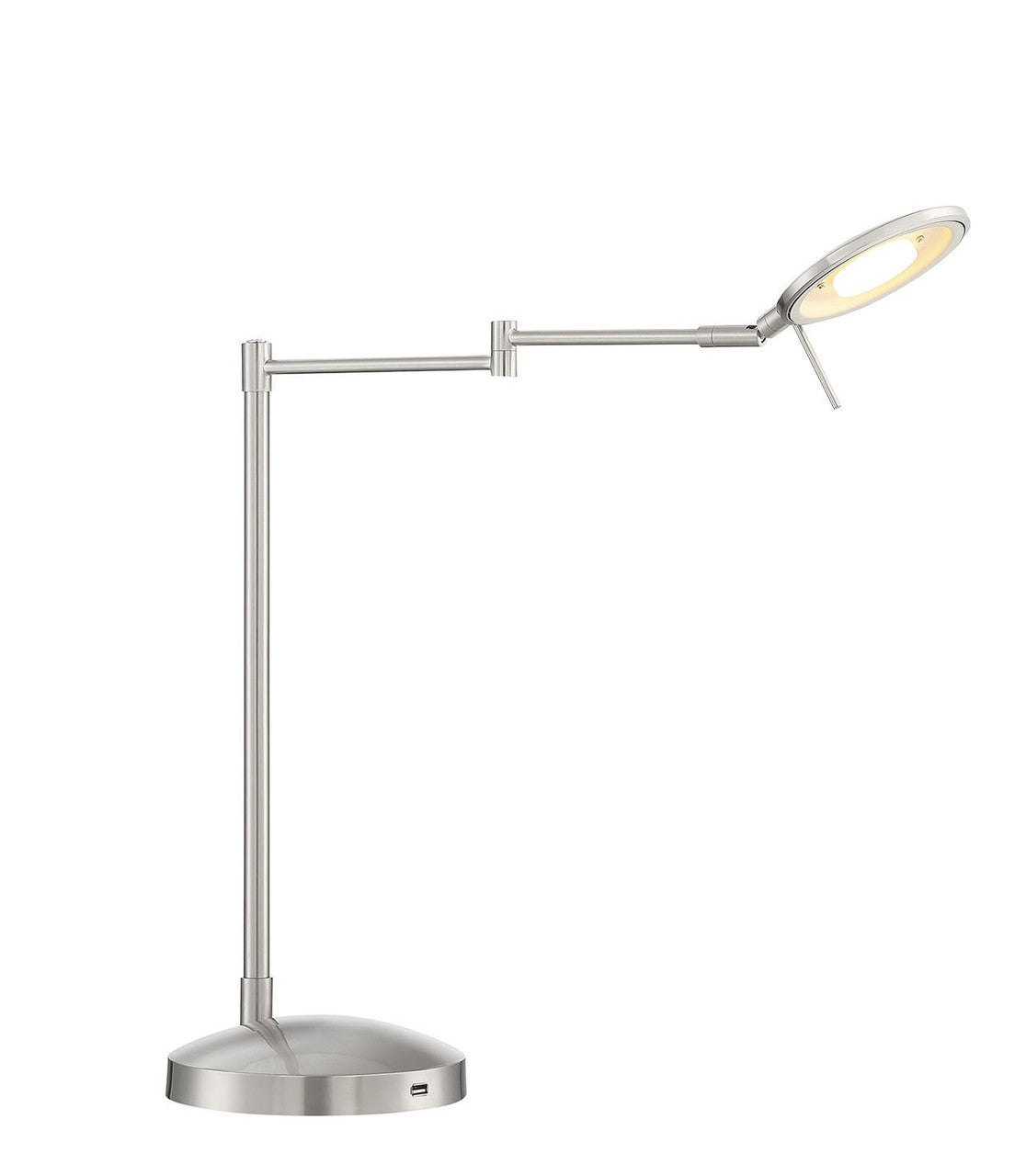 Arnsberg Dessau Turbo Swing Arm Lamp With USB in Satin Nickel 525890107