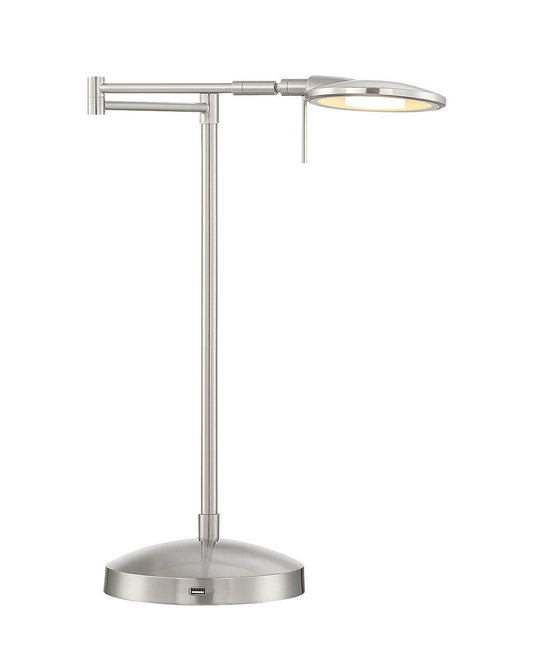 Arnsberg Dessau Turbo Swing Arm Lamp With USB in Satin Nickel 525890107