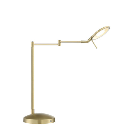 Arnsberg Dessau Turbo Swing Arm Lamp With USB in Satin Brass 525890108