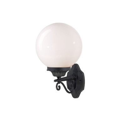 Acclaim Lighting Havana 1-Light Matte Black Wall Light With White Acrylic Globe in Matte Black 5261BK/WH