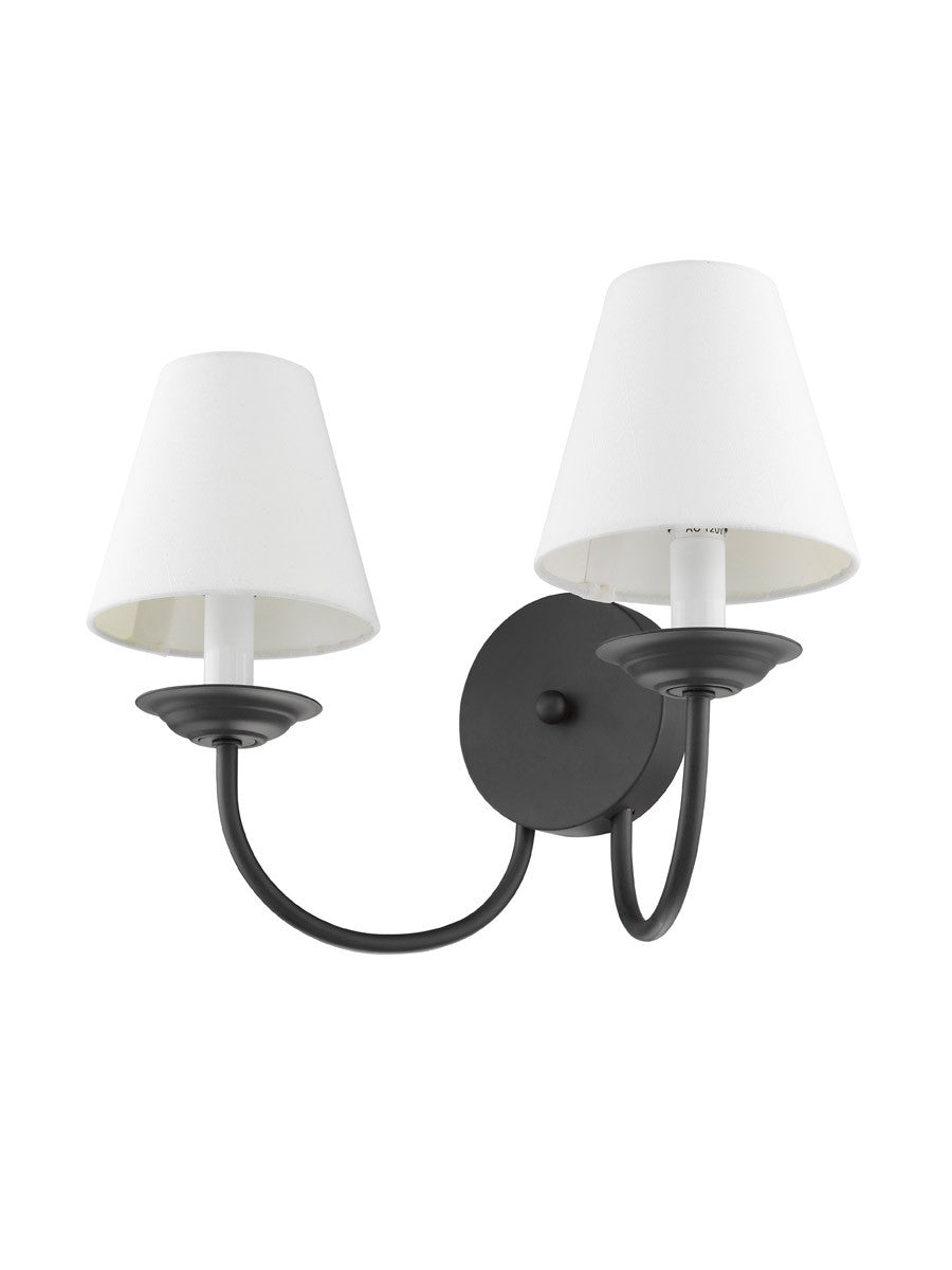 Livex Lighting Mendham Collection 2 Light Black Wall Sconce in Black 5272-04