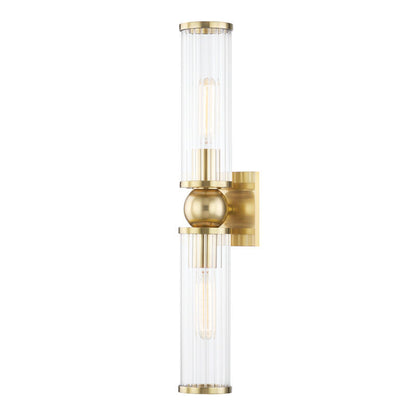 Hudson Valley Lighting Malone Wall Sconce in Aged Brass 5272-AGB