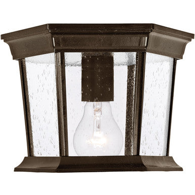 Acclaim Lighting Dover 1-Light Burled Walnut Ceiling Light With Seeded Glass in Burled Walnut 5275BW/SD