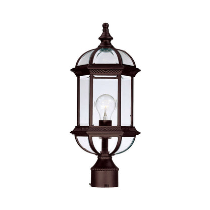 Acclaim Lighting Dover 1-Light Burled Walnut Post Mount Light in Burled Walnut 5277BW