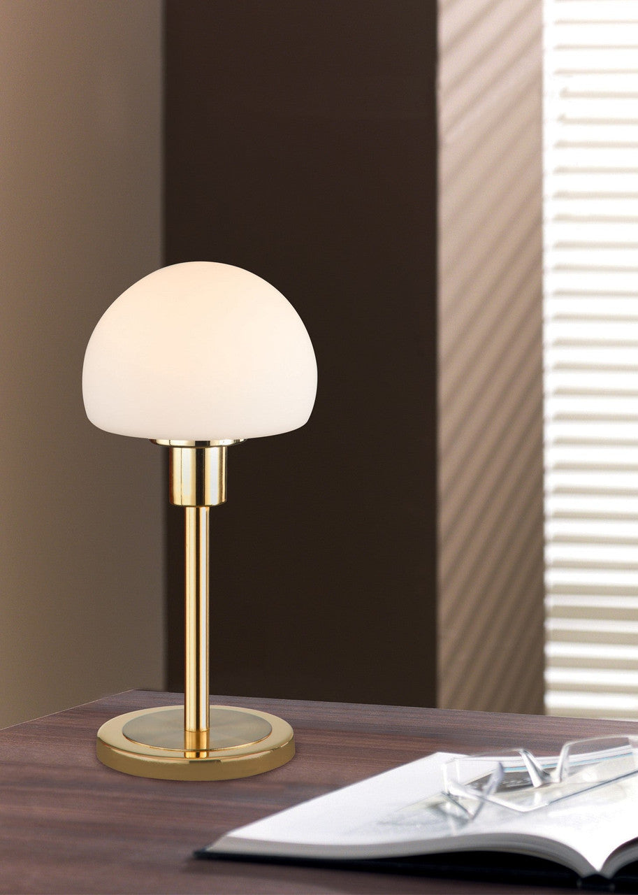 Arnsberg Wilhelm LED Table Lamp with glass in Satin Brass 529210108