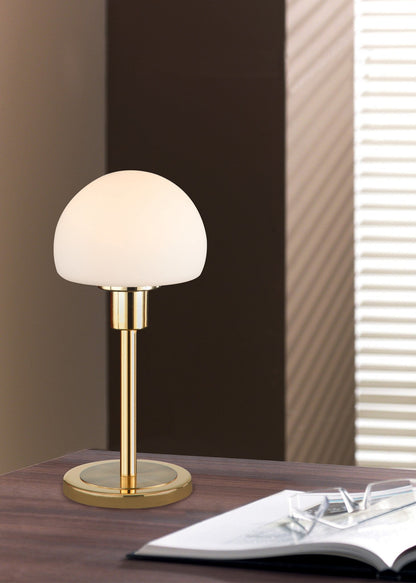 Arnsberg Wilhelm LED Table Lamp with glass in Satin Brass 529210108