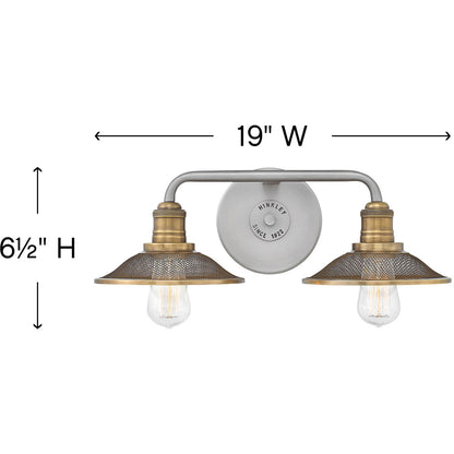 Hinkley Lighting Rigby Two Light Vanity Antique Nickel 5292AN