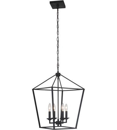 Craftmade 4 Light Foyer in Flat Black 52935-FB