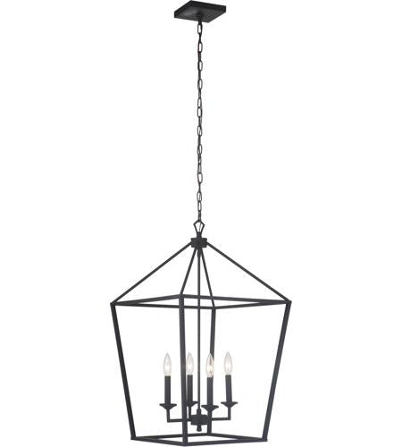 Craftmade 4 Light Foyer in Flat Black 52936-FB