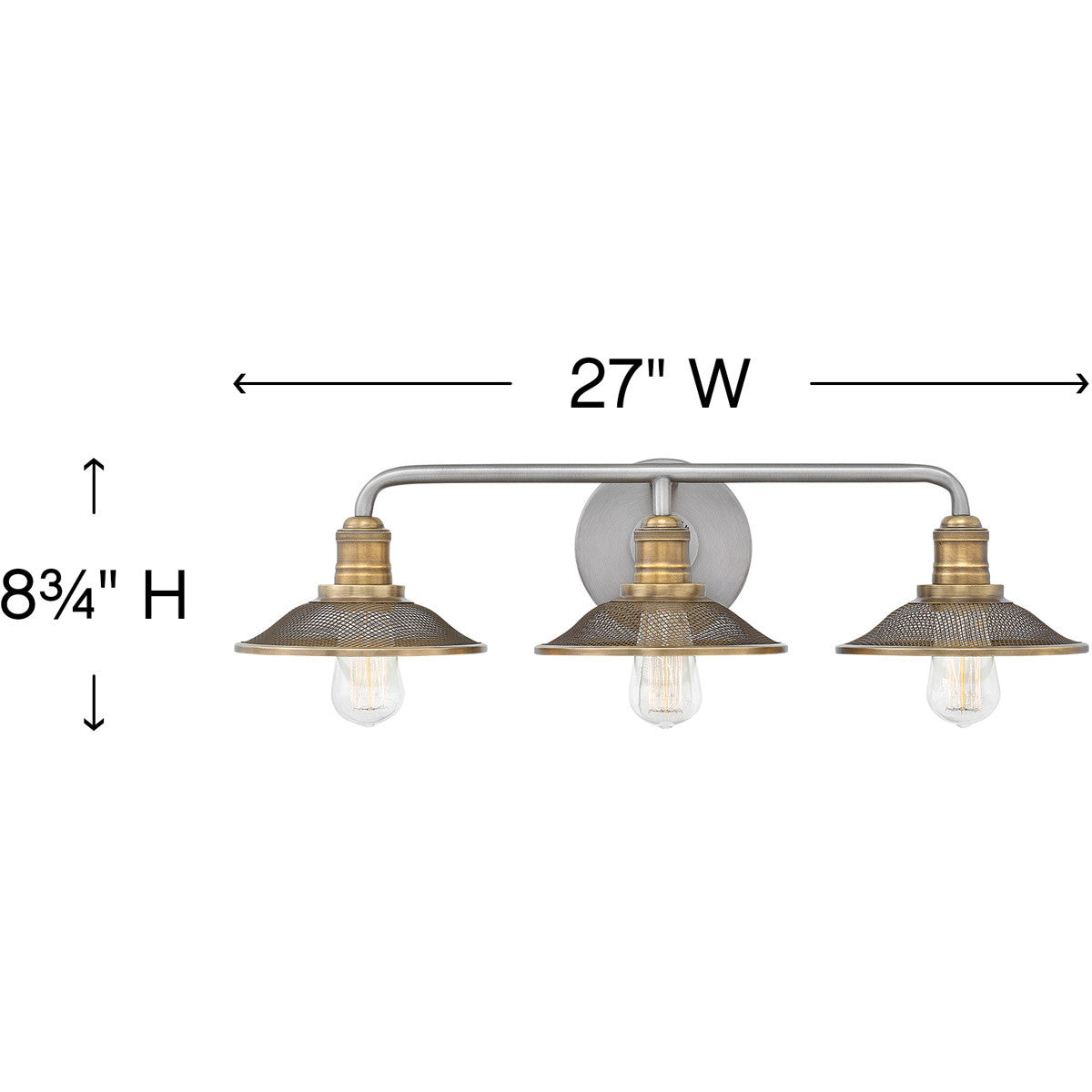 Hinkley Lighting Rigby Three Light Vanity Antique Nickel 5293AN