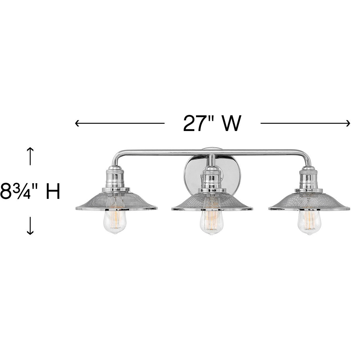 Hinkley Lighting Rigby Three Light Vanity Polished Nickel 5293PN